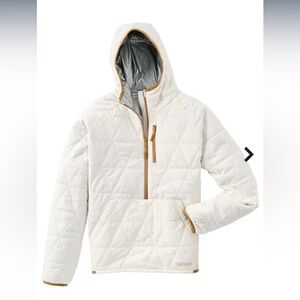 Ascend White Quilted Jacket with Tan Lining
